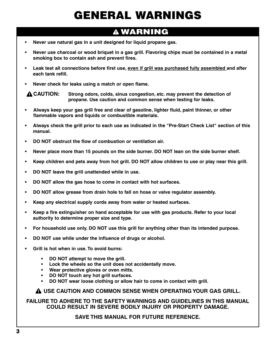 General warnings, Warning | Brinkmann ProSeries 4415 User Manual | Page 4 / 62