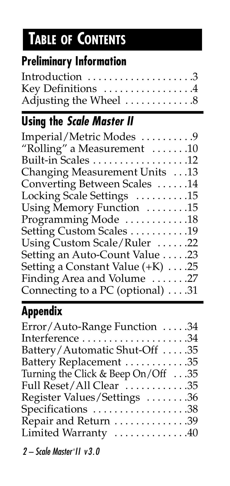 Calculated Industries 6130 v3.0 User Manual | Page 2 / 44