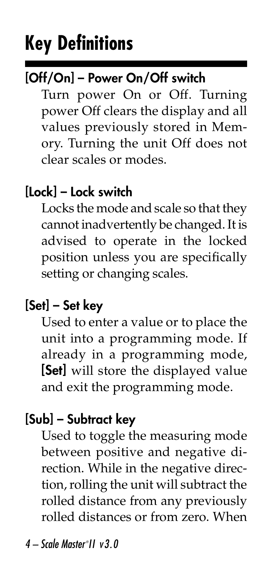 Key definitions | Calculated Industries 6130 v3.0 User Manual | Page 4 / 44