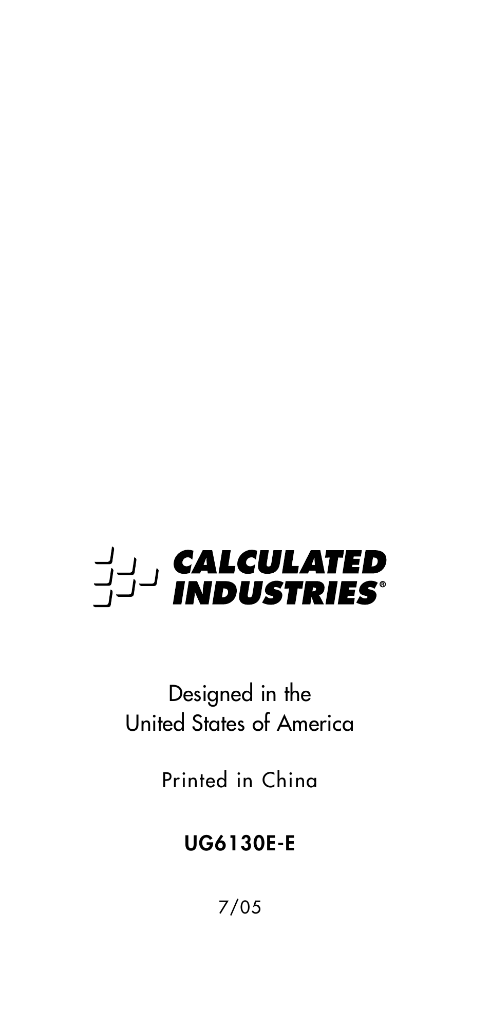 Calculated Industries 6130 v3.0 User Manual | Page 44 / 44