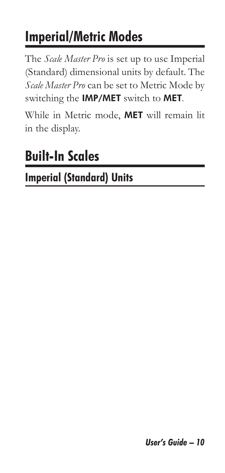 Imperial/metric modes, Built-in scales | Calculated Industries 6025 User Manual | Page 14 / 36