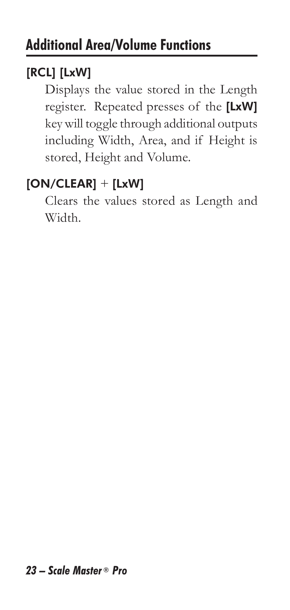 Additional area/volume functions | Calculated Industries 6025 User Manual | Page 27 / 36