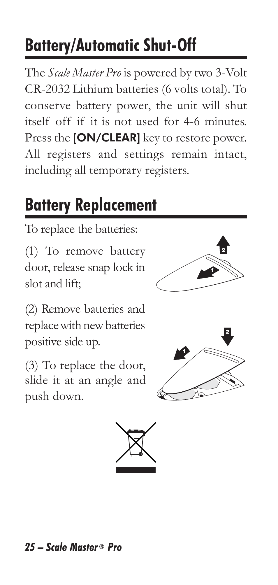 Battery/automatic shut-off, Battery replacement | Calculated Industries 6025 User Manual | Page 29 / 36