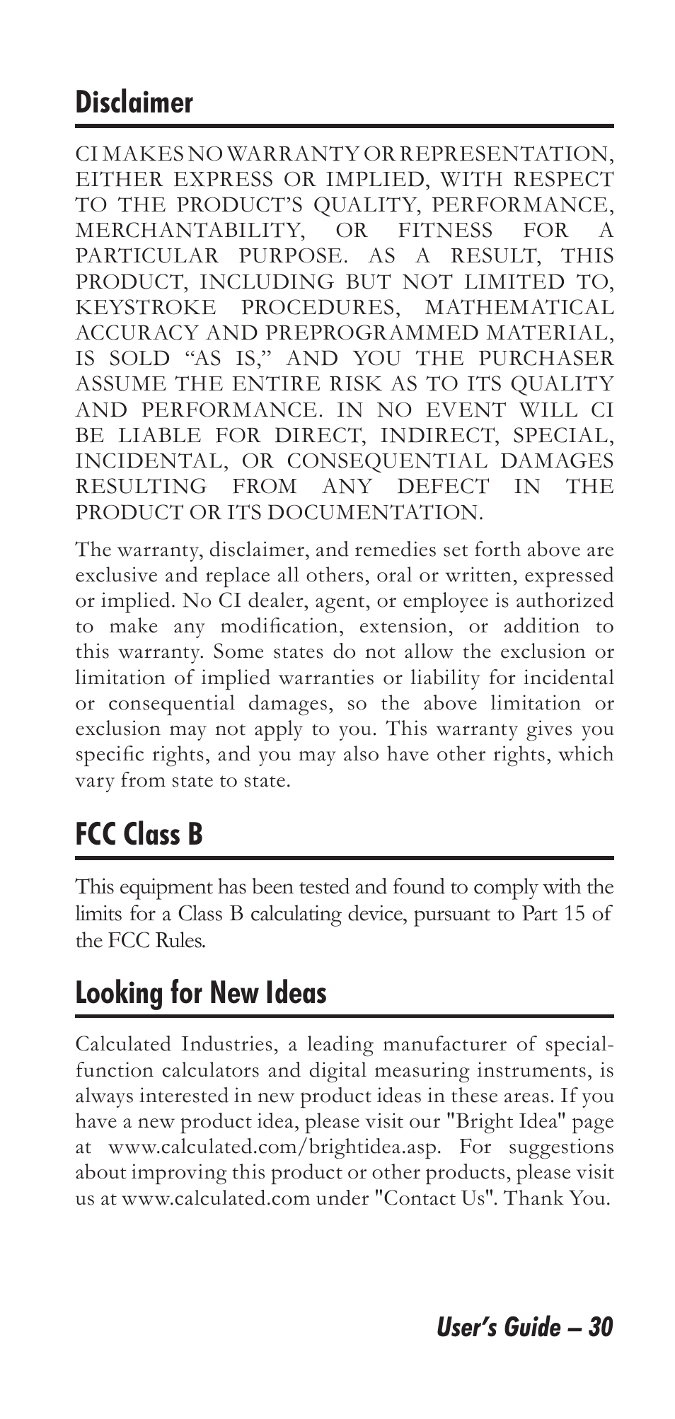 Calculated Industries 6025 User Manual | Page 34 / 36