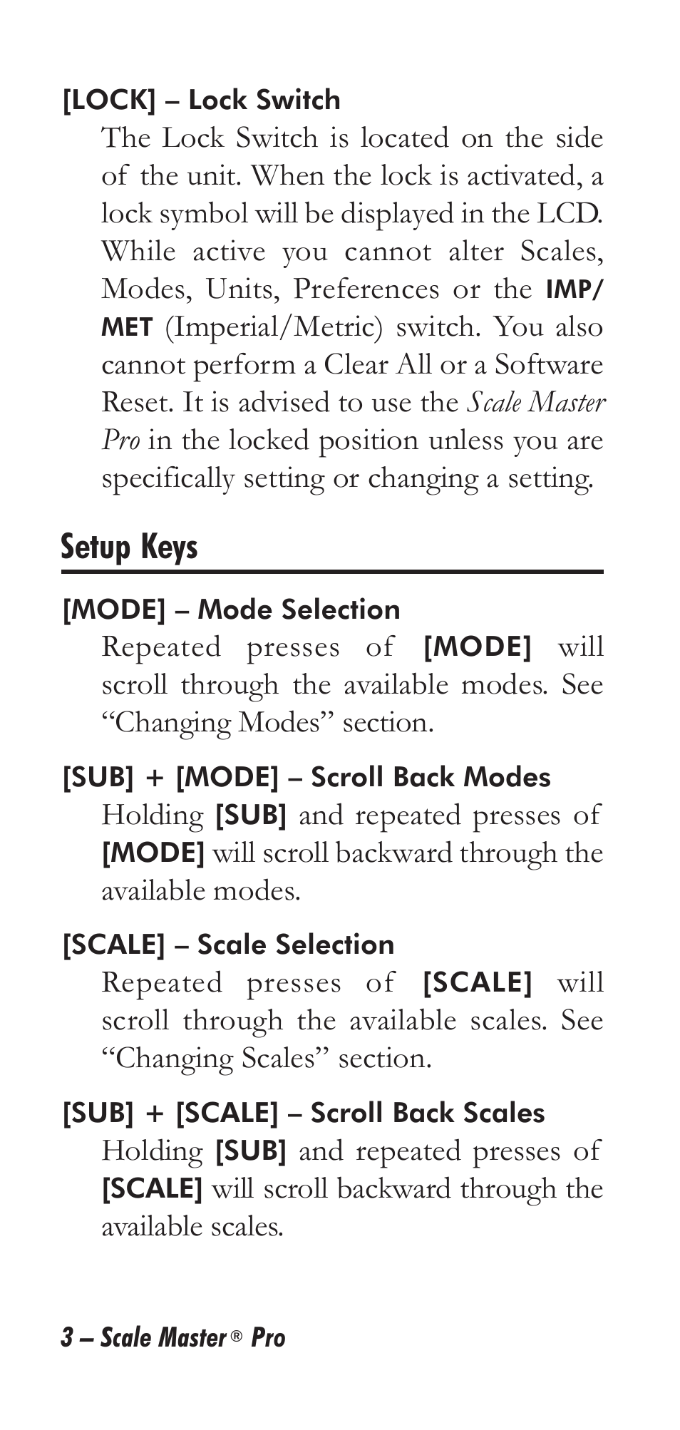 Setup keys | Calculated Industries 6025 User Manual | Page 7 / 36