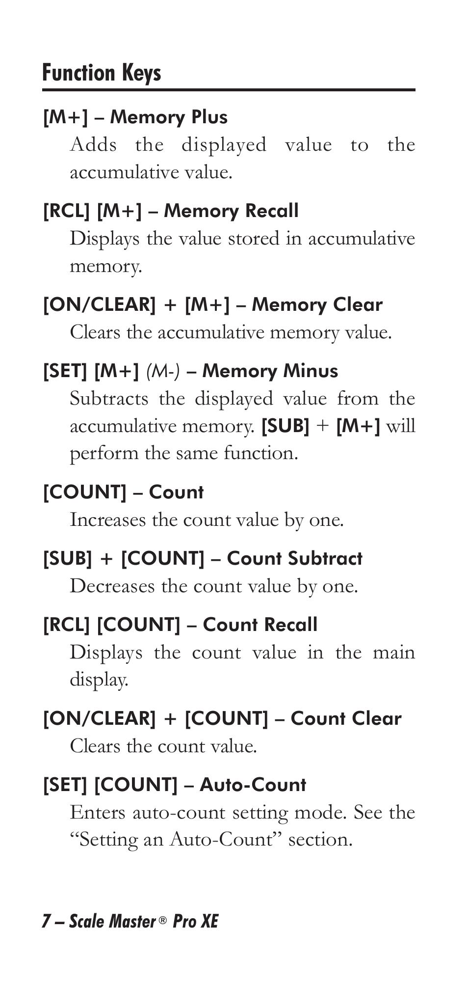 Function keys | Calculated Industries 6135 User Manual | Page 11 / 43