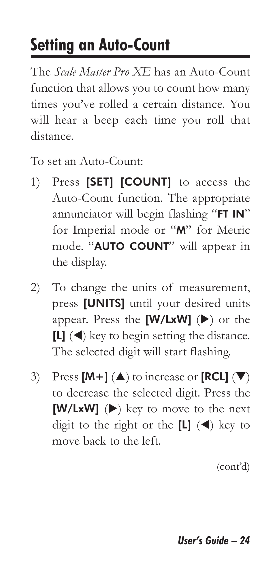 Setting an auto-count | Calculated Industries 6135 User Manual | Page 28 / 43