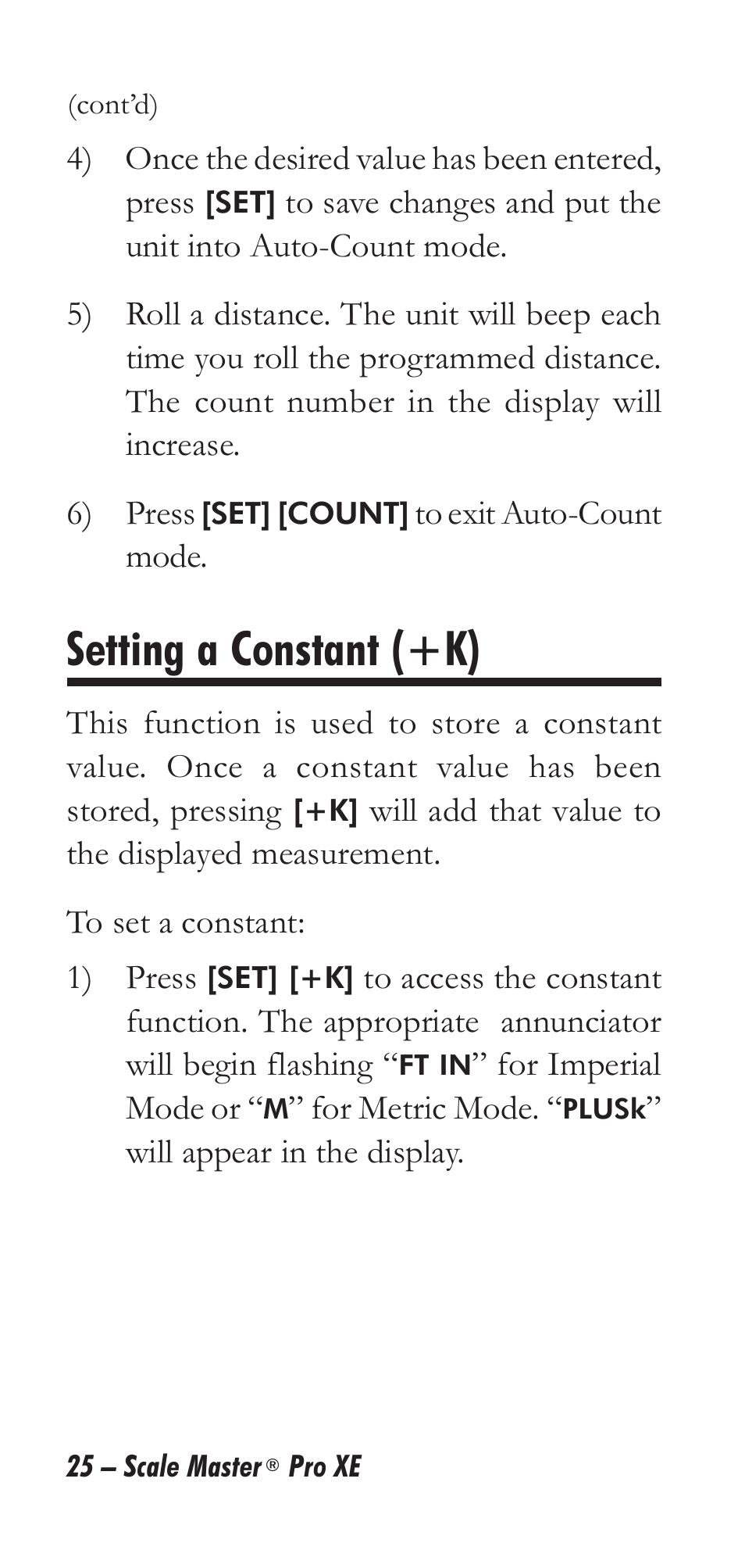 Setting a constant (+k) | Calculated Industries 6135 User Manual | Page 29 / 43