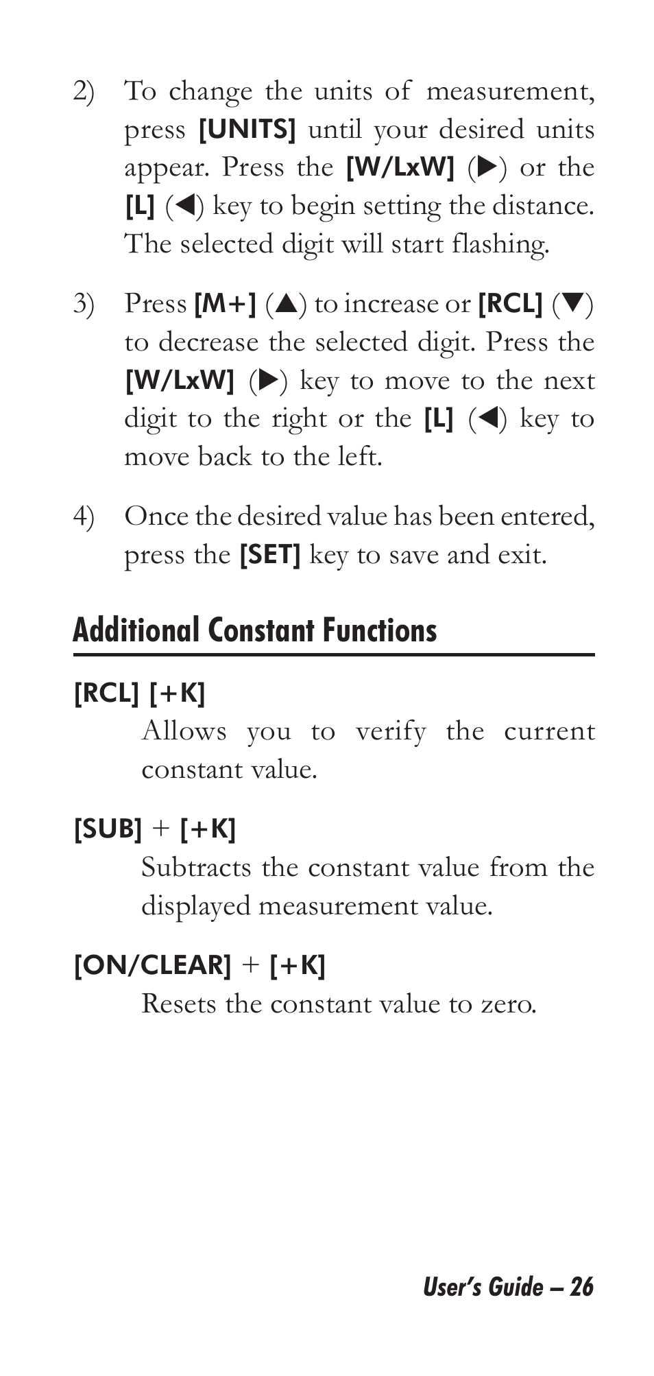 Additional constant functions | Calculated Industries 6135 User Manual | Page 30 / 43