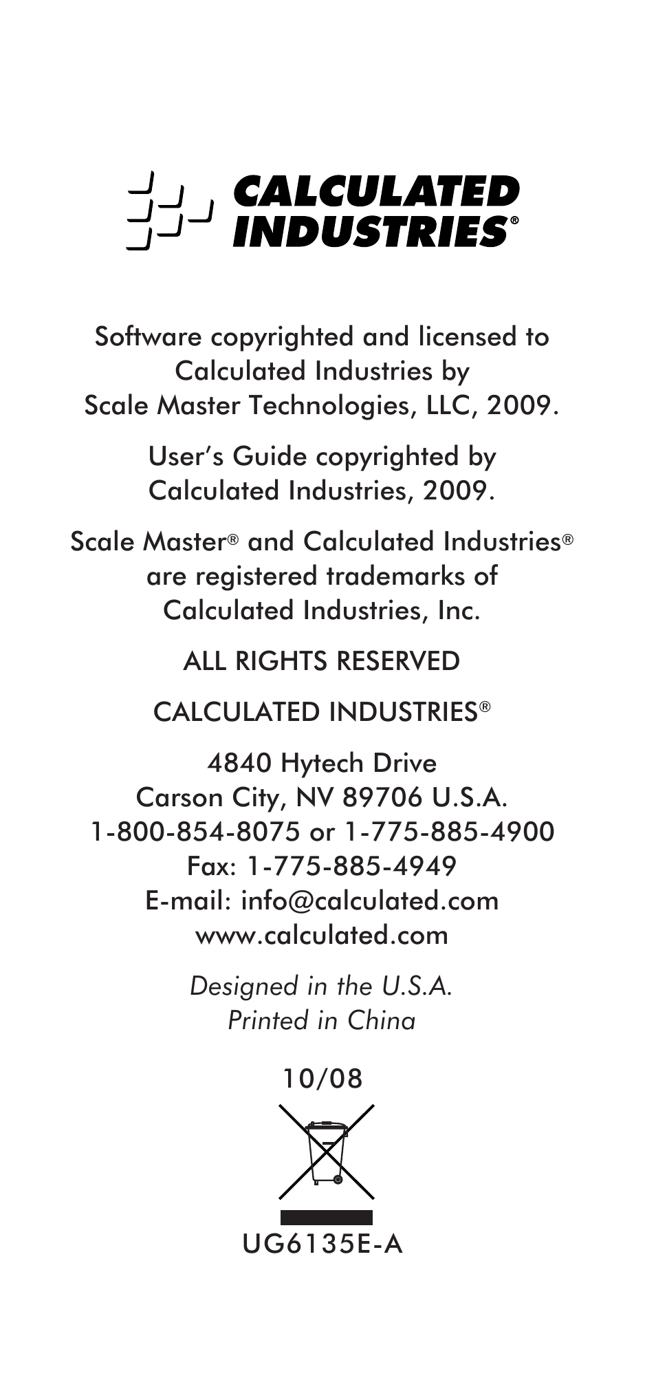 Calculated Industries 6135 User Manual | Page 43 / 43