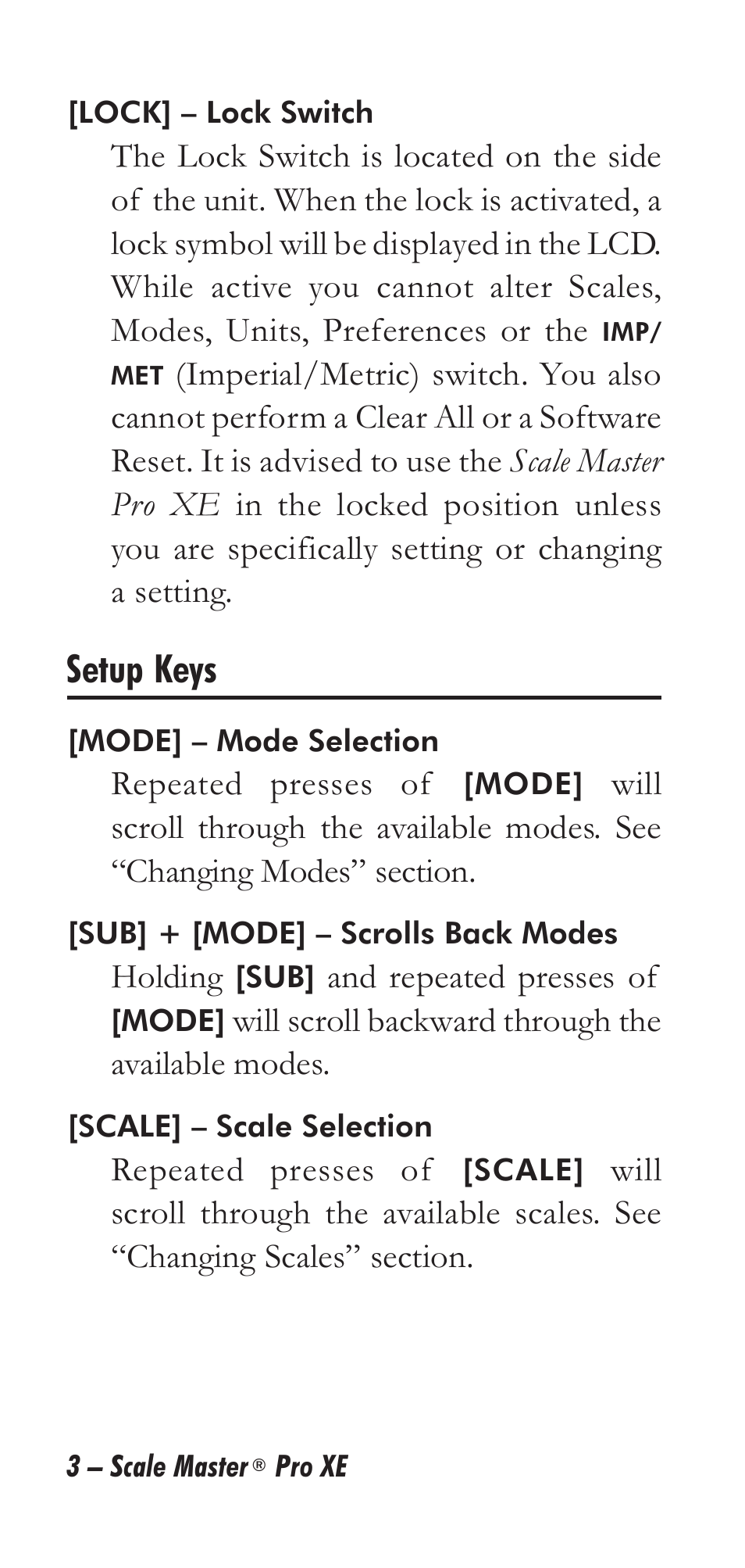 Setup keys | Calculated Industries 6135 User Manual | Page 7 / 43