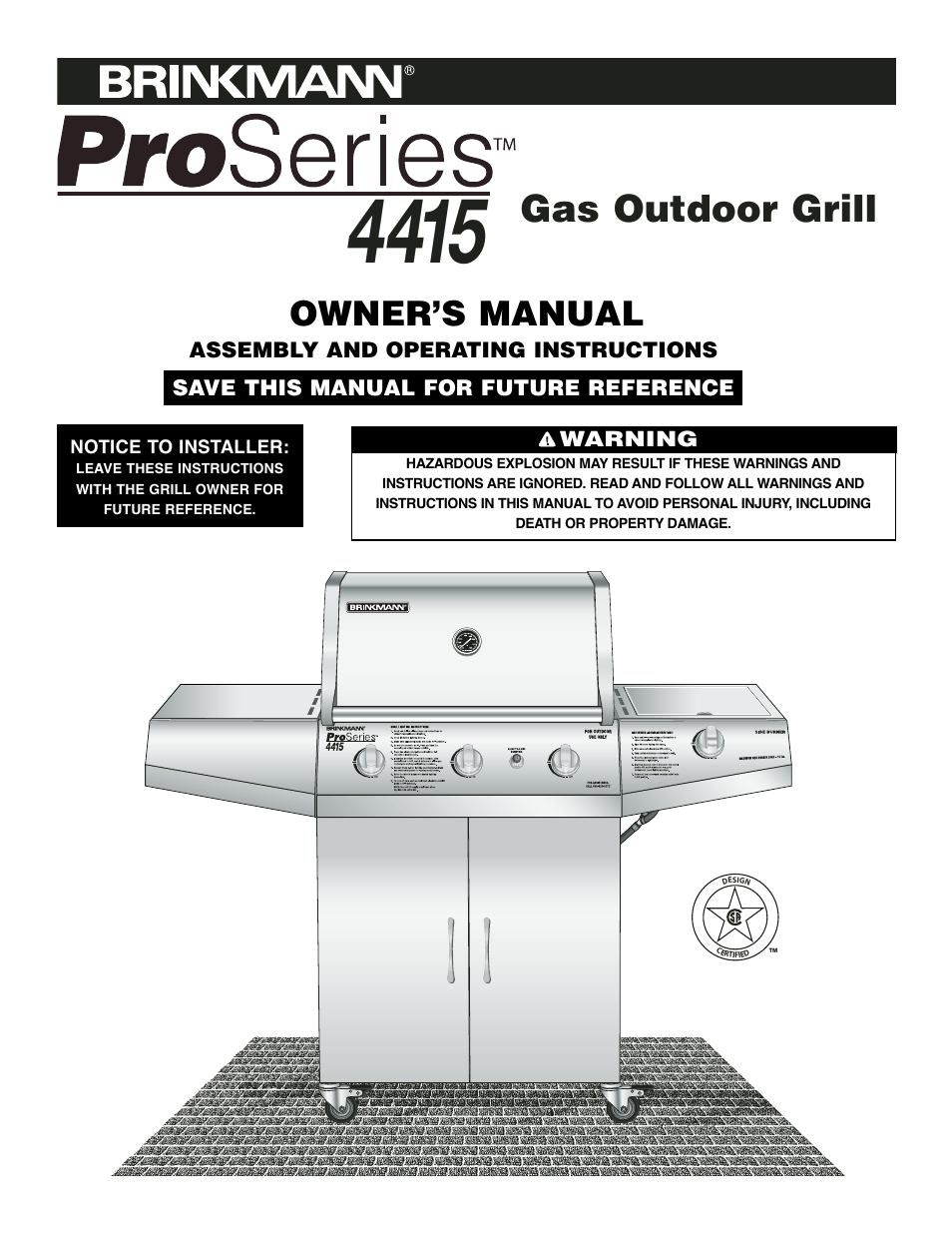 Brinkmann 4415 User Manual | 36 pages