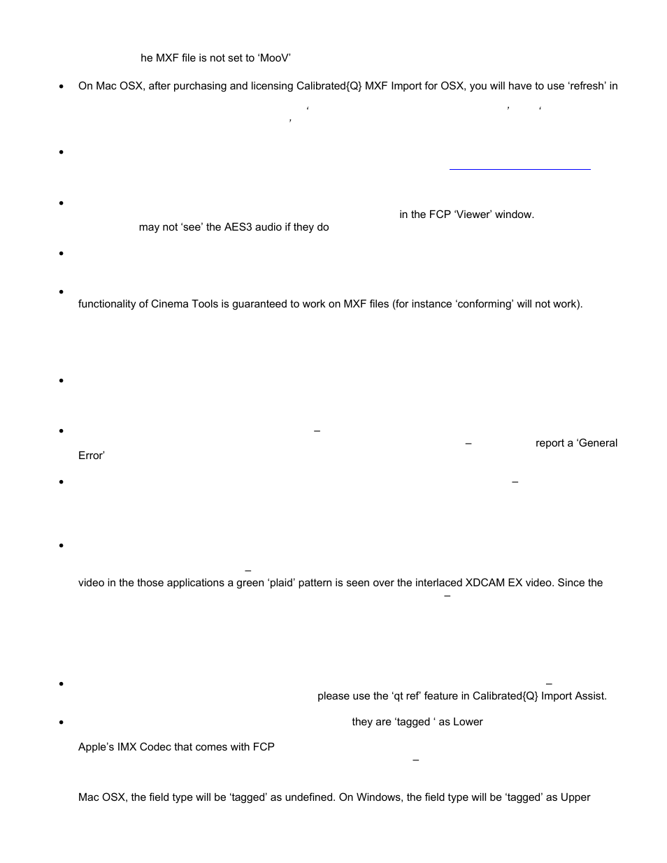 Calibrated Software MXF Import v3 User Manual | Page 16 / 94