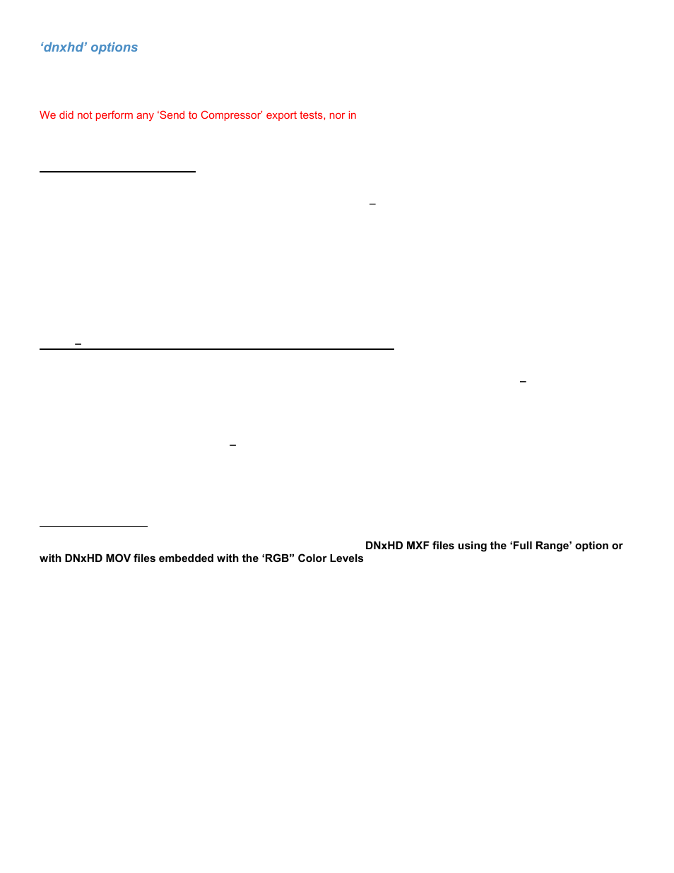 Dnxhd’ options for fcp x 10.0.6 | Calibrated Software MXF Import v3 User Manual | Page 31 / 94
