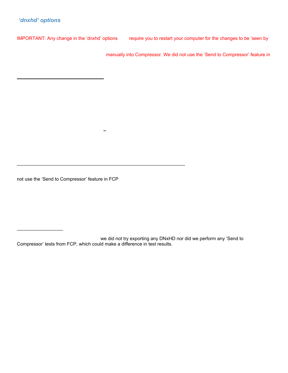 Dnxhd’ options for compressor 3.5.3 & 4.0.2 | Calibrated Software MXF Import v3 User Manual | Page 32 / 94