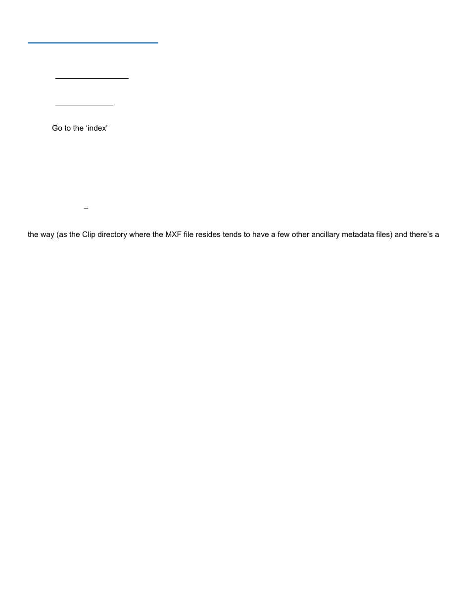 Setting up indexing | Calibrated Software MXF Import v3 User Manual | Page 44 / 94