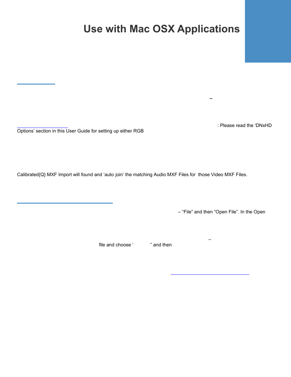 Use with mac osx applications, Overview, Quicktime player x & 7 | Calibrated Software MXF Import v3 User Manual | Page 53 / 94