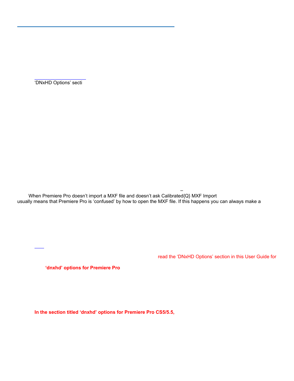 Premiere pro cs5.0.3 & 5.5 & 6.0 & cc, Getting started, Import into premiere pro | Calibrated Software MXF Import v3 User Manual | Page 63 / 94