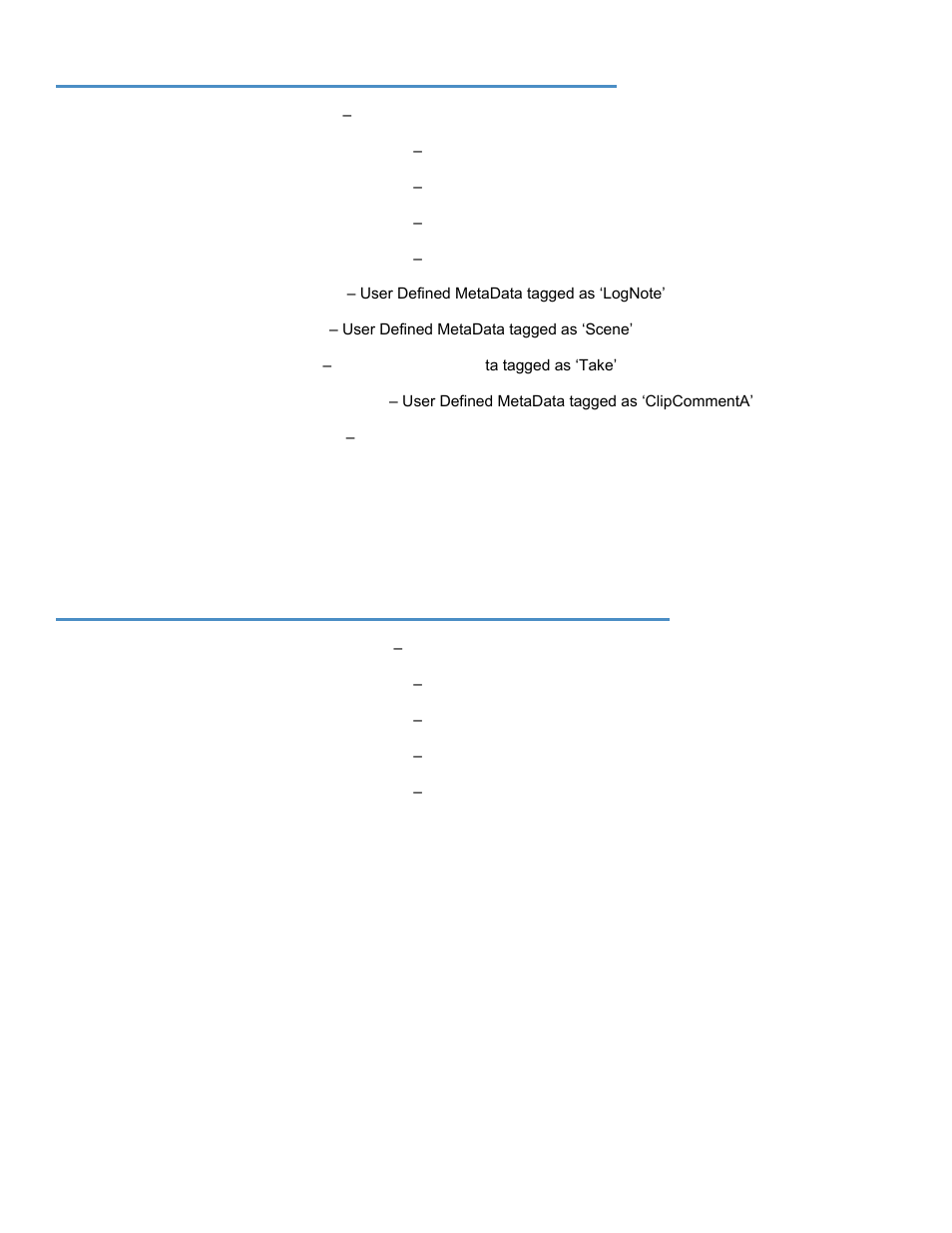 Ikegami gfcam specific private metadata, Grass valley infinity specific private metadata | Calibrated Software MXF Import v3 User Manual | Page 70 / 94