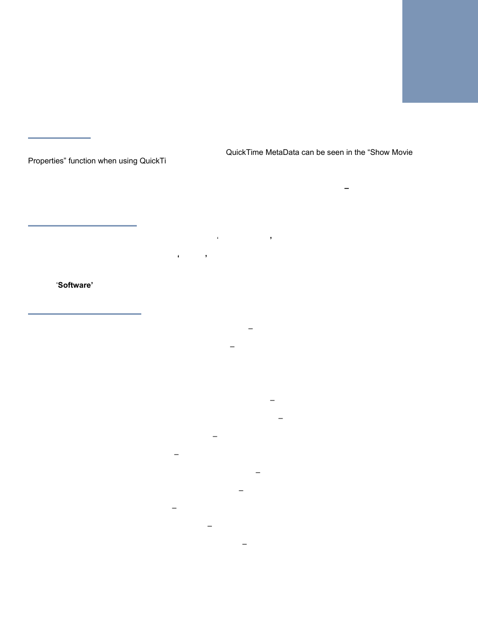 Mp4 metadata in quicktime, Overview, Public metadata | Private metadata | Calibrated Software MP4-EX Import v3 User Manual | Page 25 / 35