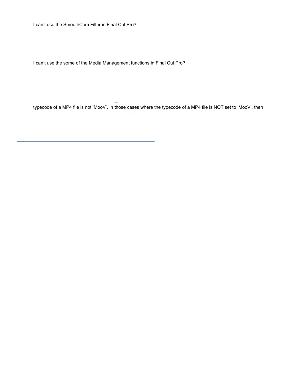 Troubleshooting in final cut pro-x | Calibrated Software MP4-EX Import v3 User Manual | Page 31 / 35