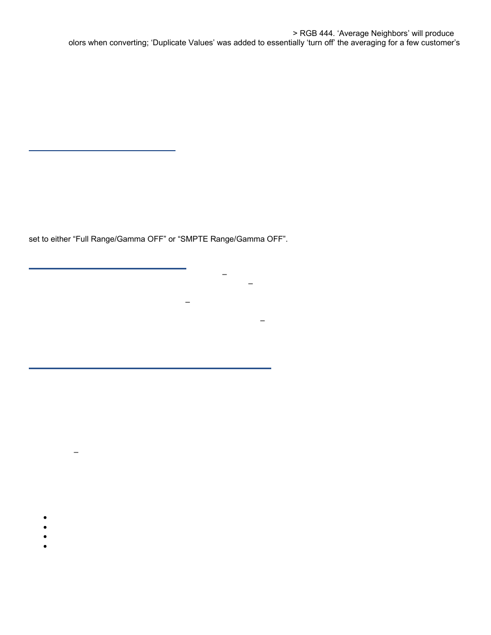 Important note about quicktime gamma settings, Performance options, Colorspace watermark | Fourcc output support(advanced), Important note about fourrcc output support | Calibrated Software DVCProHD Decode v2 User Manual | Page 17 / 25