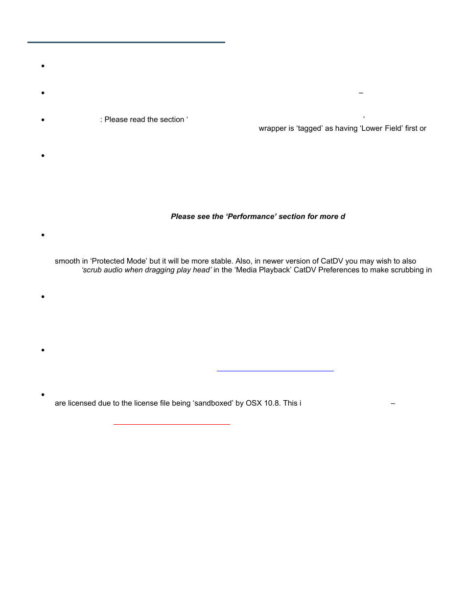 Known issues and limitations | Calibrated Software IMX Decode v2 User Manual | Page 6 / 28