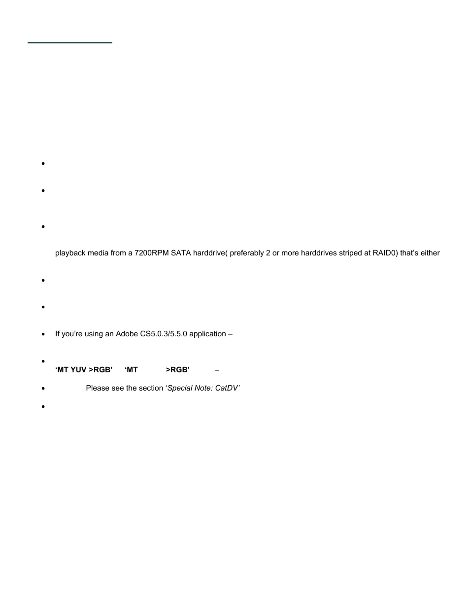 Performance | Calibrated Software DV50 Decode v2 User Manual | Page 8 / 23