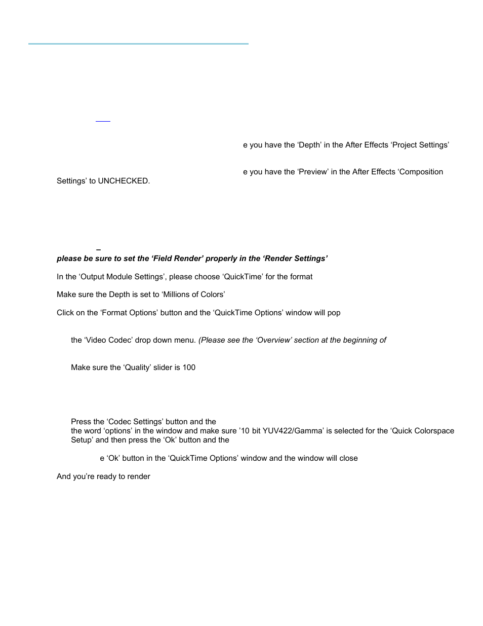 Adobe after effects 10.0/10.5/cc, Getting started | Calibrated Software AVC-Intra Create v2 User Manual | Page 19 / 43