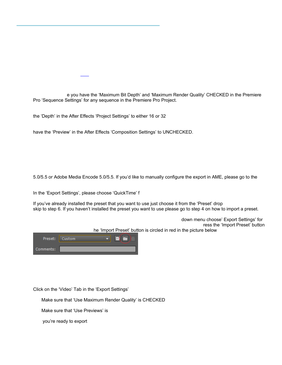 Adobe media encoder 5.0/5.5/6.0/cc, Getting started | Calibrated Software AVC-Intra Create v2 User Manual | Page 36 / 43