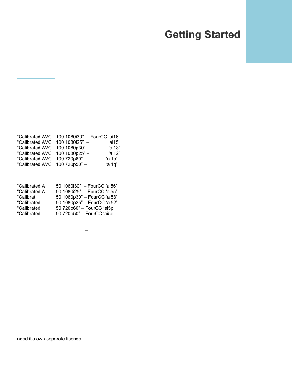 Getting started, Overview, Demo mode limitation | Calibrated Software AVC-Intra Create v2 User Manual | Page 6 / 43