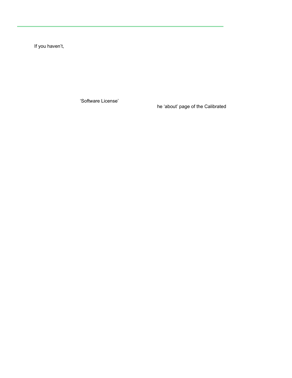 Demo mode watermark still visible after licensing | Calibrated Software AVC-LongG Create v1 User Manual | Page 29 / 31