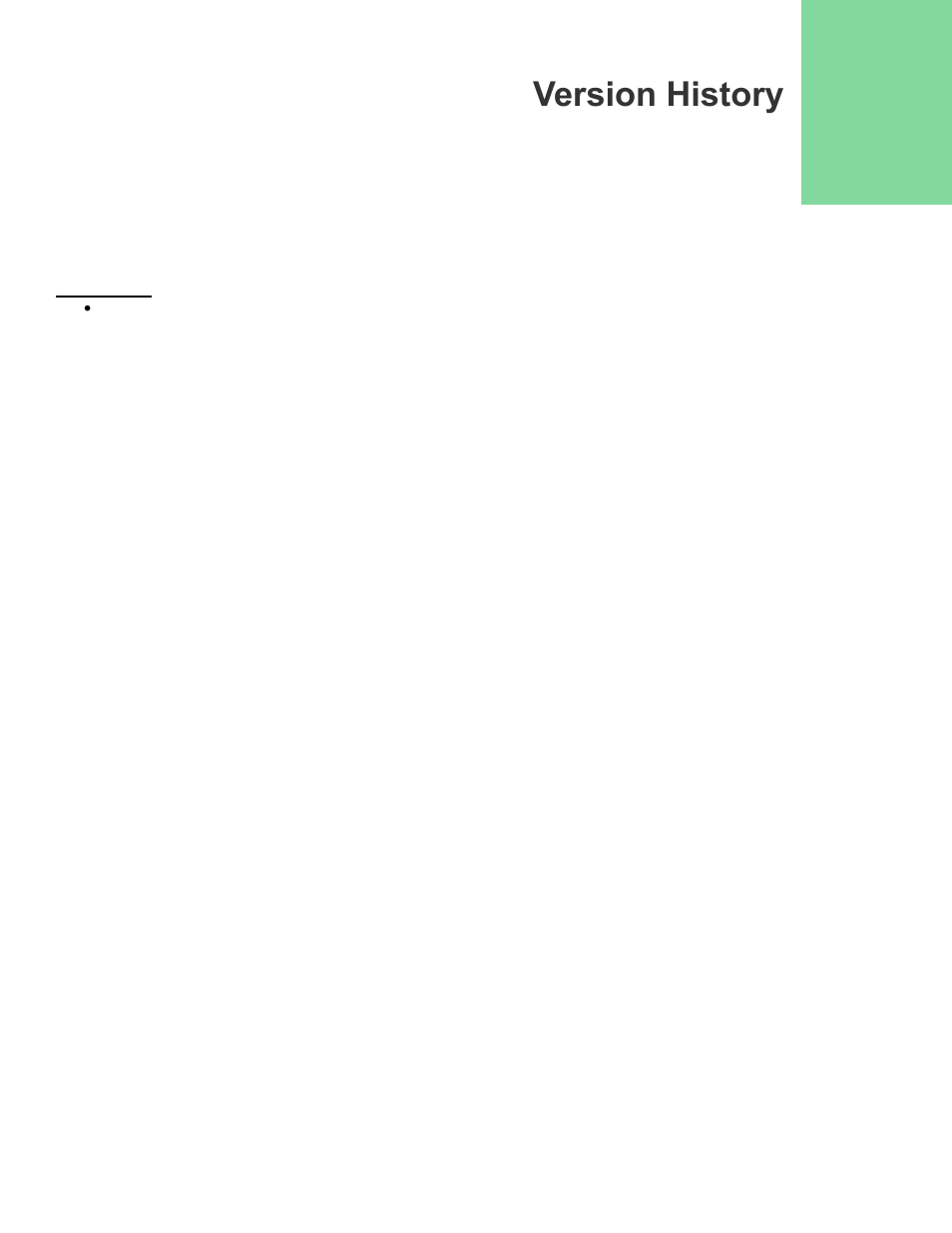 Version history | Calibrated Software AVC-LongG Create v1 User Manual | Page 30 / 31