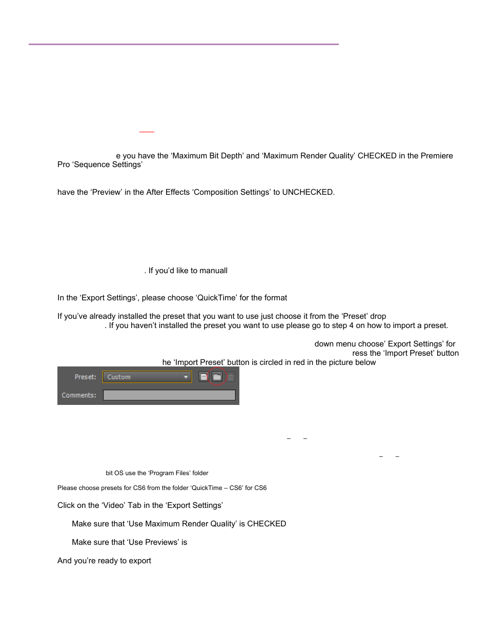 Adobe media encoder cs6/cc/cc2014 - mov, Getting started | Calibrated Software MPEG2-X Create v1 User Manual | Page 24 / 62