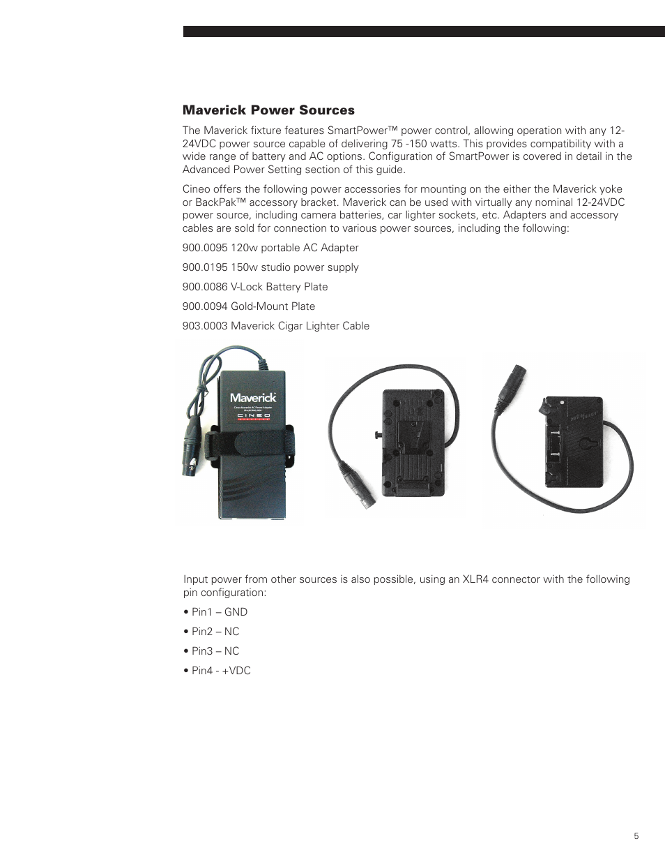 Cineo Lighting Maverick User Manual | Page 5 / 15
