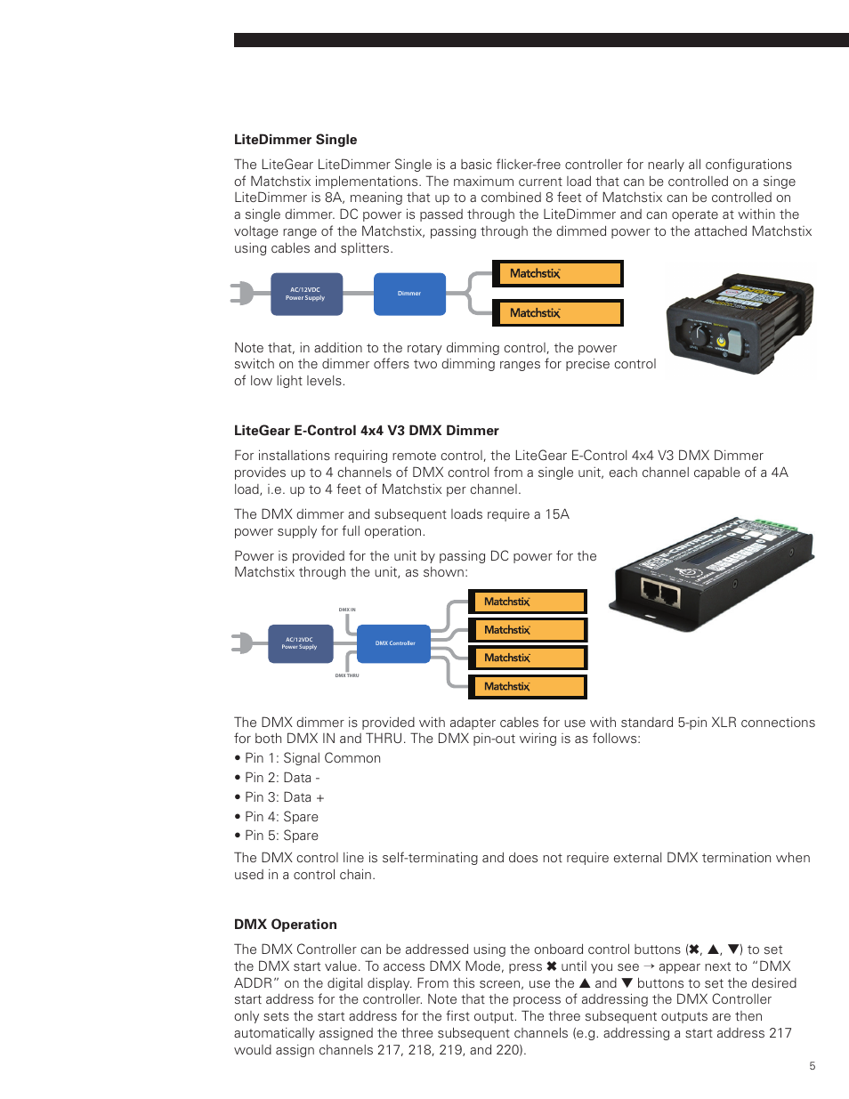 Cineo Lighting Matchstix User Manual | Page 5 / 12