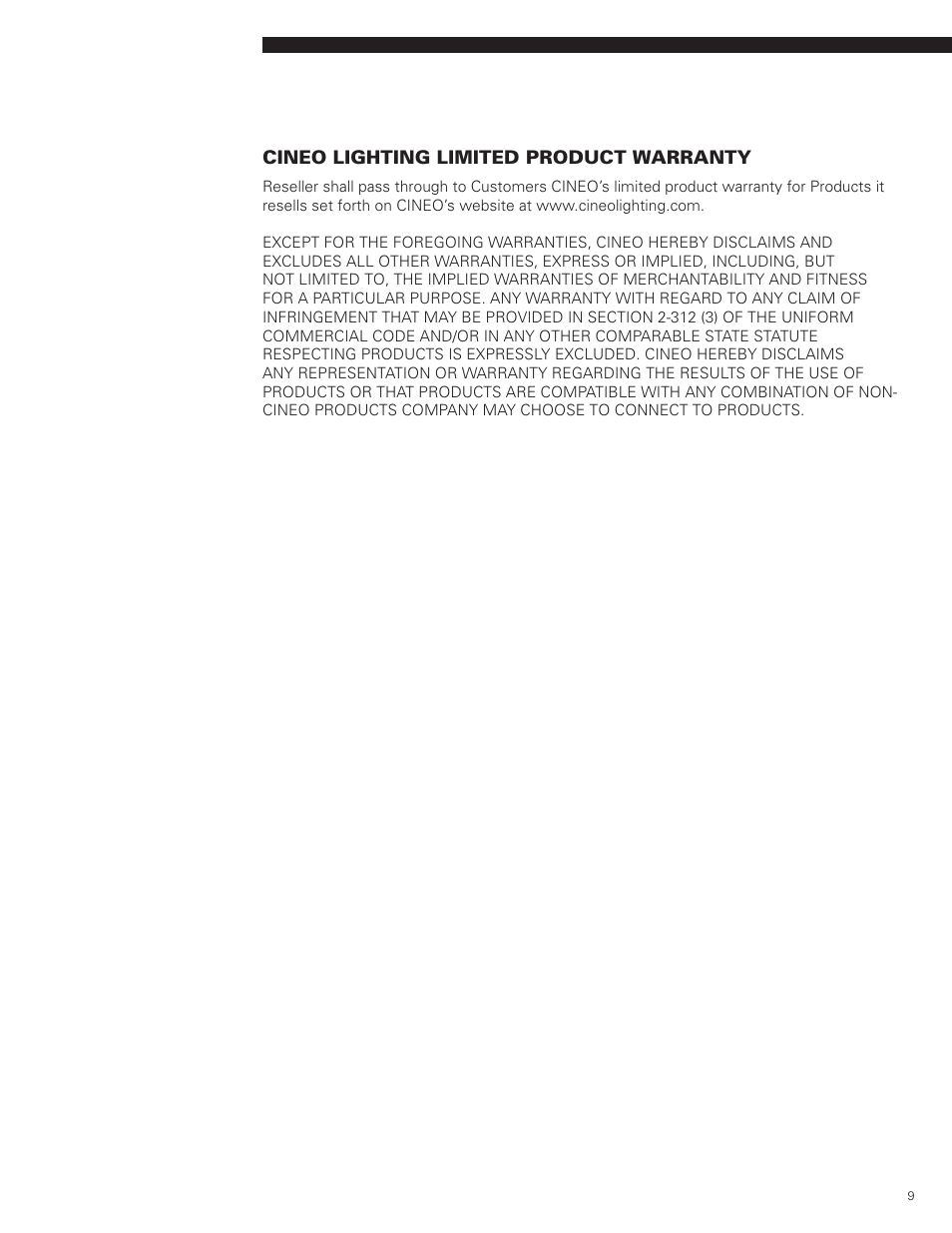 Cineo Lighting Matchstix User Manual | Page 9 / 12