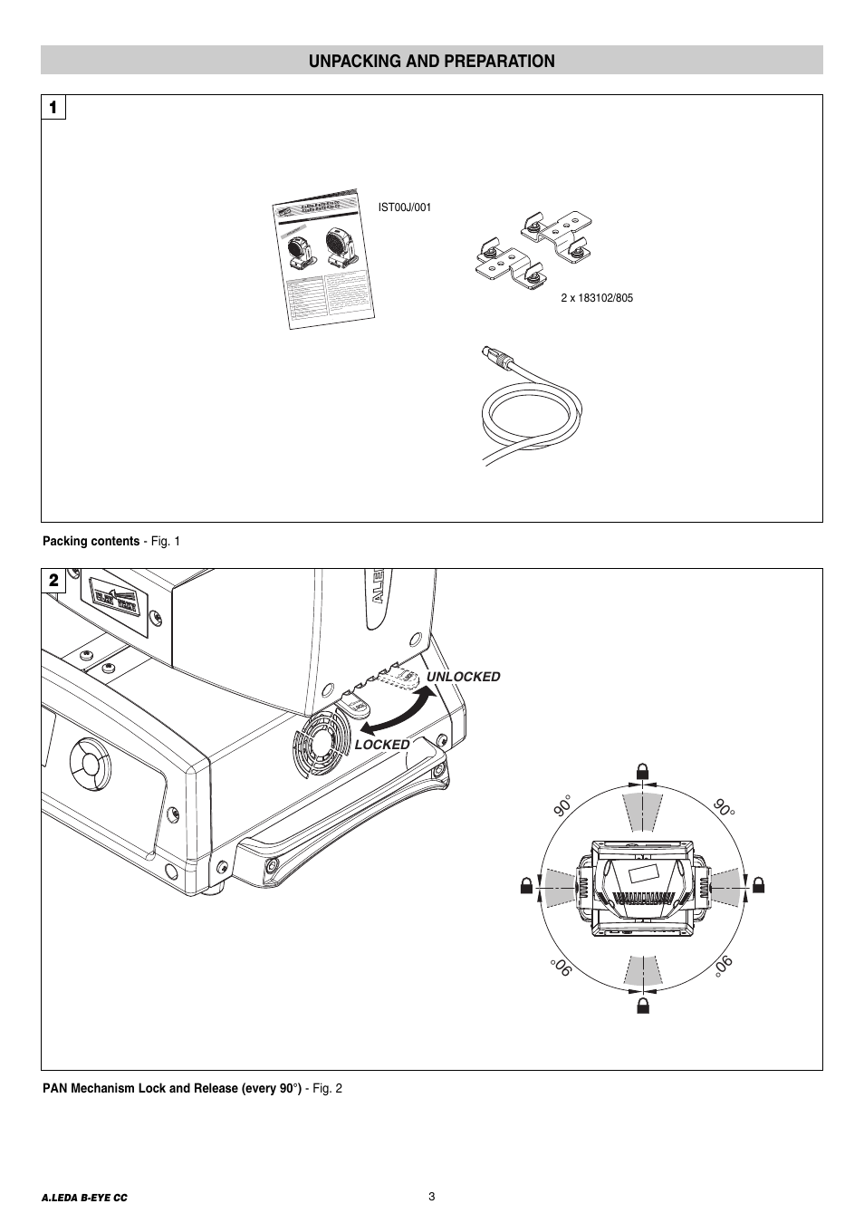 Unpacking and preparation | Clay Paky A.LEDA B-EYE K20 CC (C61421) User Manual | Page 3 / 20