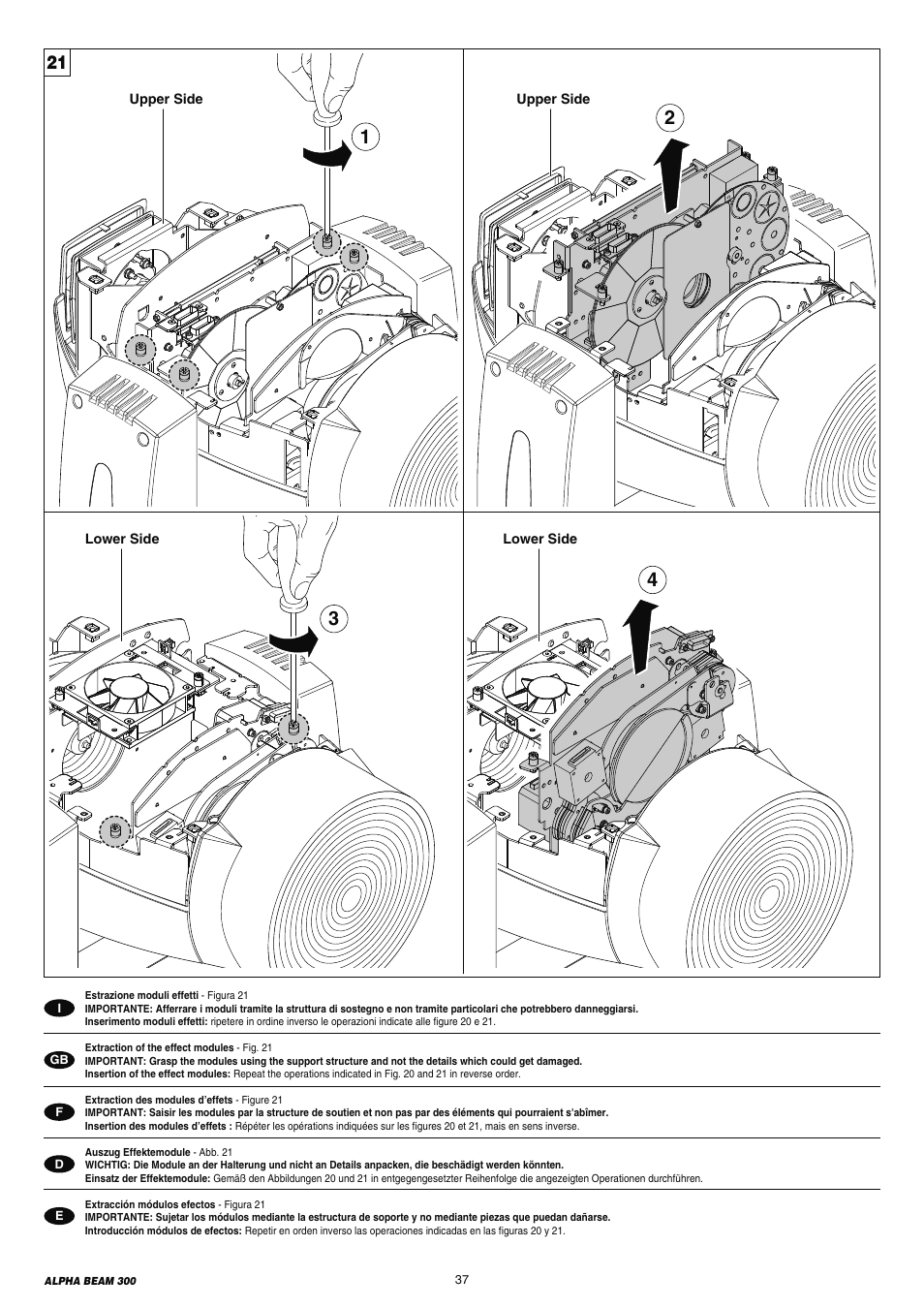 Clay Paky ALPHA BEAM 300 (C61093) User Manual | Page 37 / 40