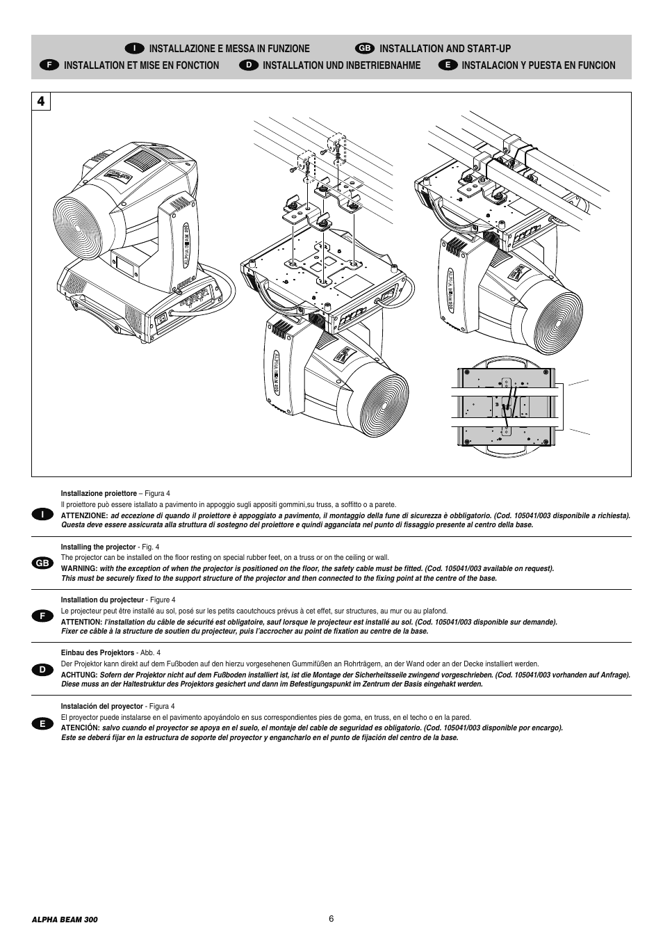 Clay Paky ALPHA BEAM 300 (C61093) User Manual | Page 6 / 40