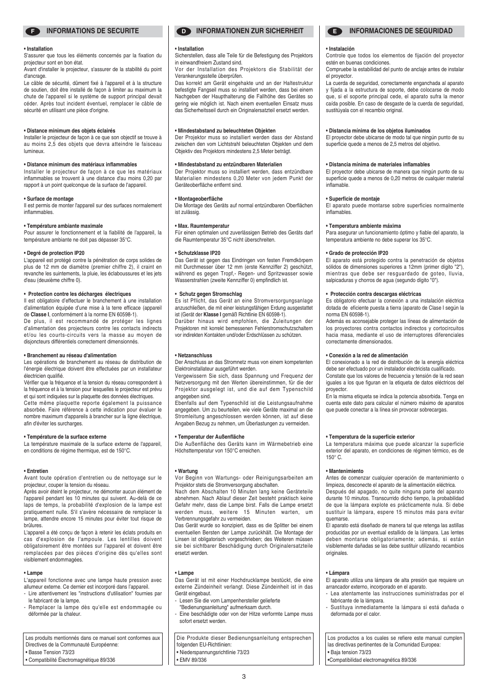 Clay Paky ALPHA SPOT 700 (C61085) User Manual | Page 3 / 48