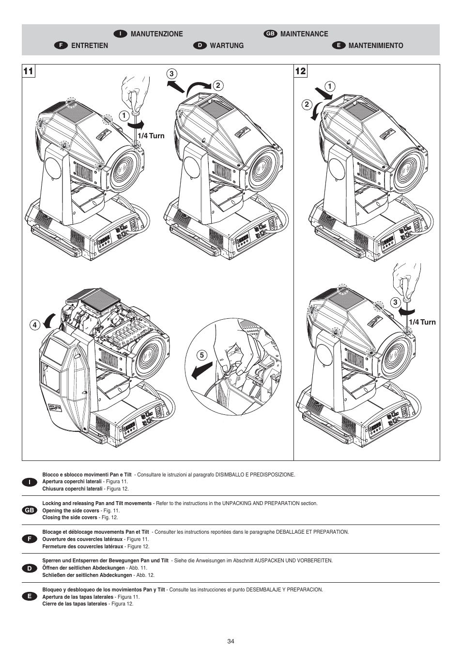 Clay Paky ALPHA SPOT 700 (C61085) User Manual | Page 34 / 48