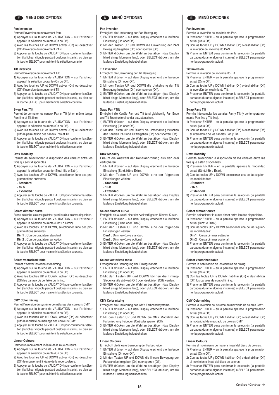 Clay Paky ALPHA SPOT HPE 575 (C61060) User Manual | Page 15 / 44