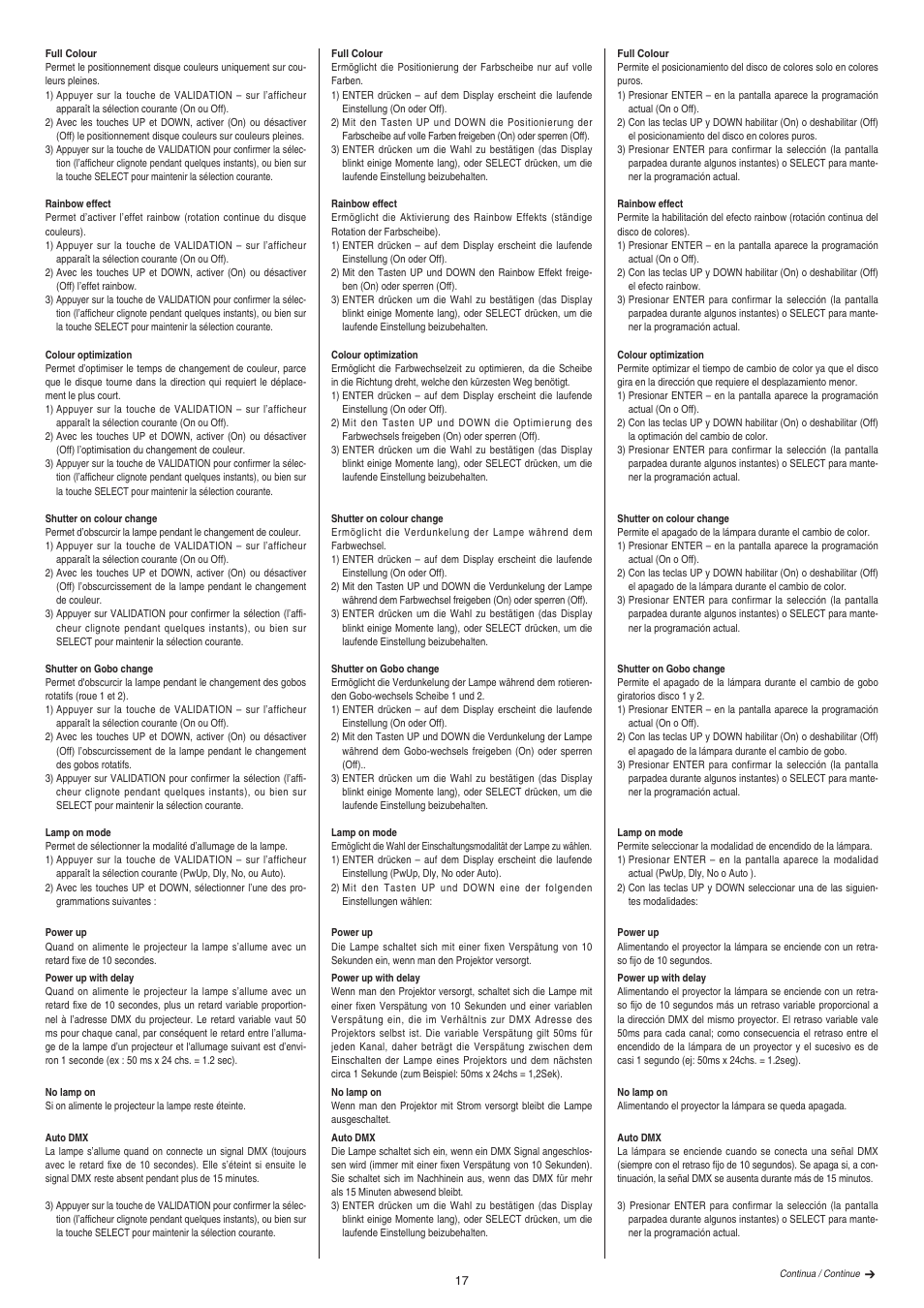 Clay Paky ALPHA SPOT HPE 575 (C61060) User Manual | Page 17 / 44