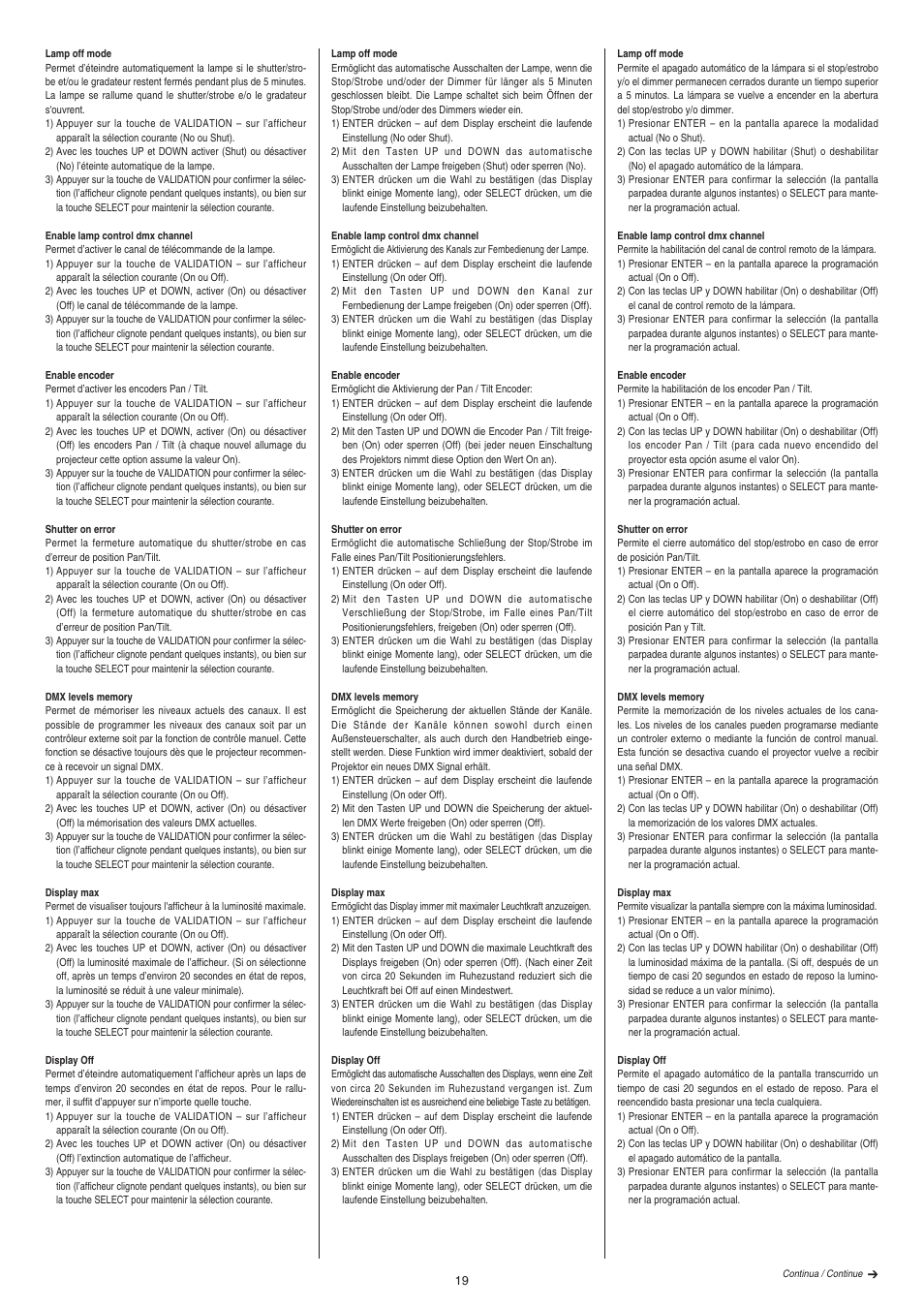 Clay Paky ALPHA SPOT HPE 575 (C61060) User Manual | Page 19 / 44