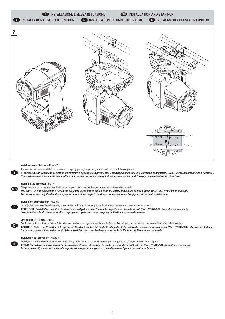 Clay Paky ALPHA SPOT HPE 575 (C61060) User Manual | Page 6 / 44