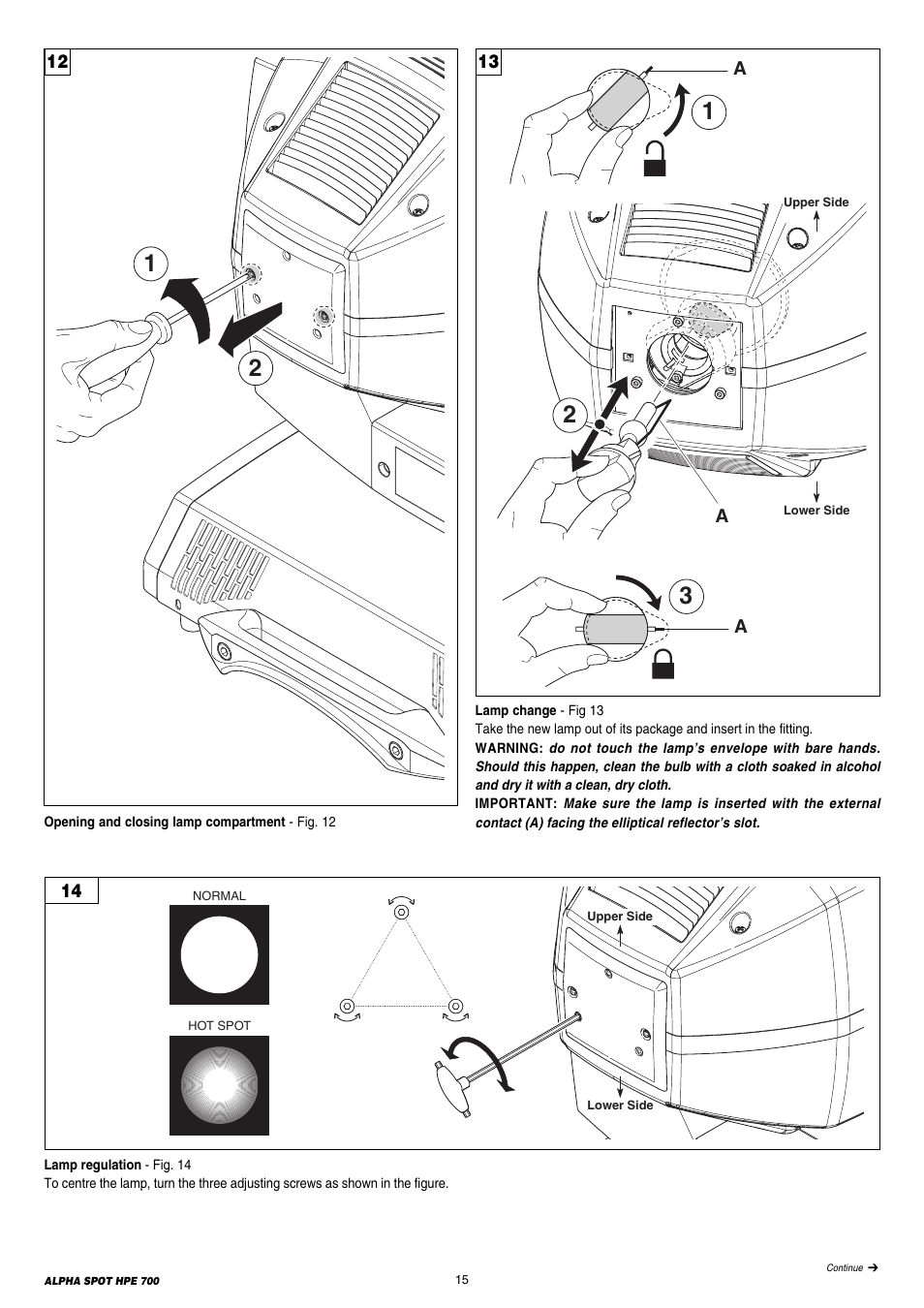 A13 14 | Clay Paky ALPHA SPOT HPE 700 (C61355) User Manual | Page 15 / 28