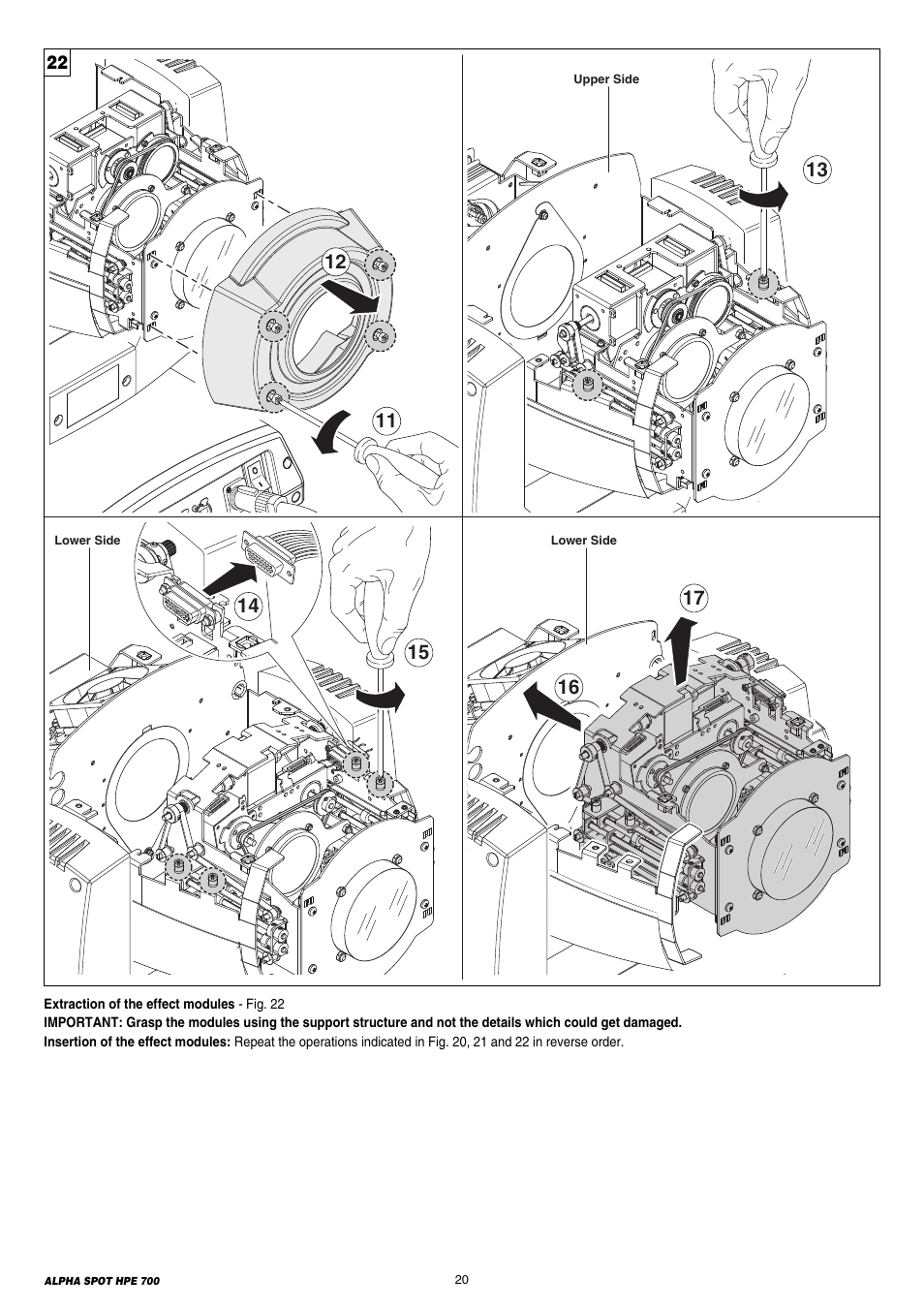 Clay Paky ALPHA SPOT HPE 700 (C61355) User Manual | Page 20 / 28