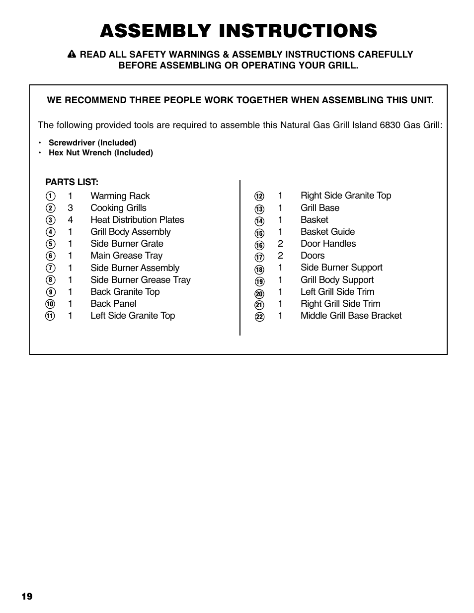 Assembly instructions | Brinkmann 810-6830-0 User Manual | Page 20 / 64