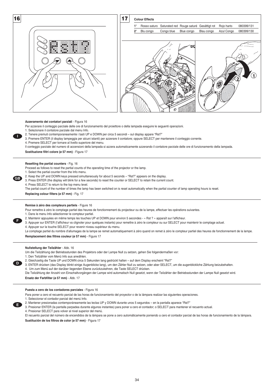 Clay Paky ALPHA WASH TH (C61080) User Manual | Page 34 / 40